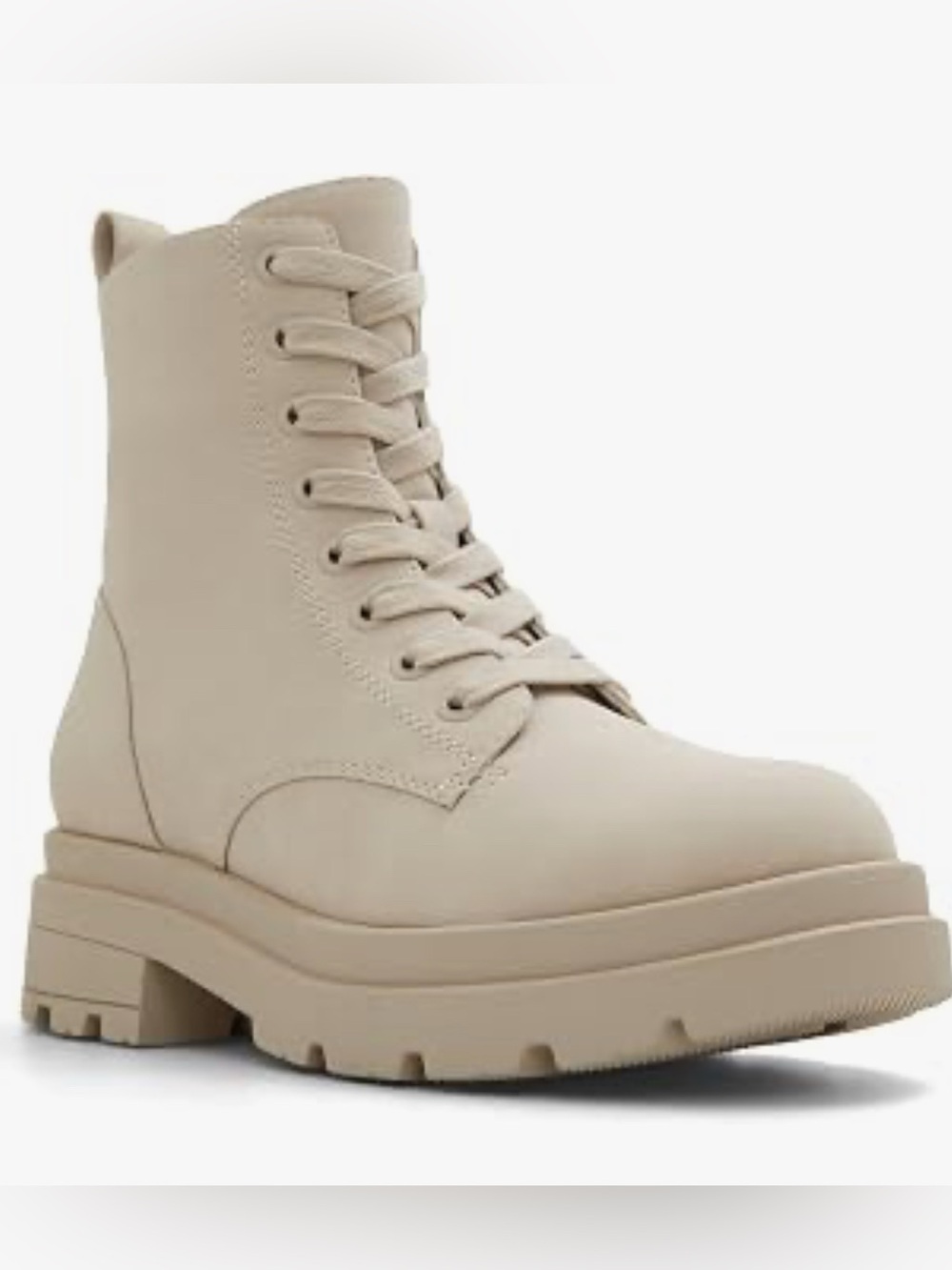 Call It Spring Hudyson For Ivory Combat Boots Side Zipper Women’s Size 8.5 New